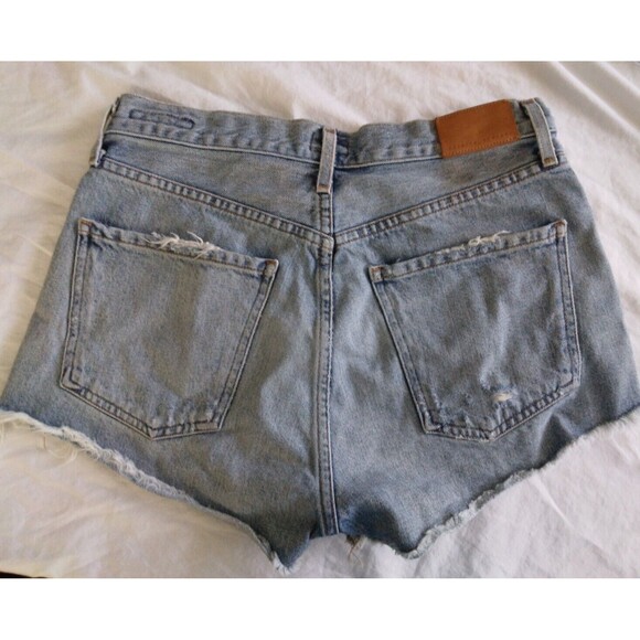 Citizens of Humanity Danielle Cut Off Denim Shorts 27 Light Wash Distressed High - Picture 9 of 10